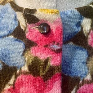Vintage Floral Wool Cardigan